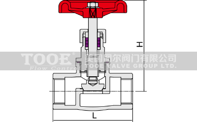 不銹鋼絲扣截止閥結構尺寸CAD圖紙